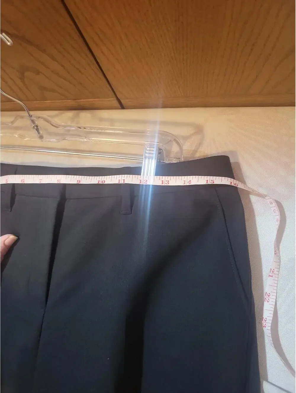Black Knee-Length Dress Shorts with Back Pockets